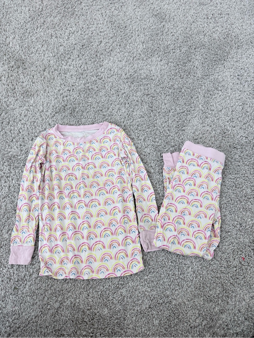 Little Sleepies- Long Sleeve Pink Rainbows- 2T